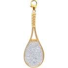   Gold and Diamond Tennis Racquet Charm 0.10 cts. (color14k yellow