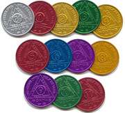 SET of 12 Recovery AA Medallion / Coins BSP 24hr 11mo  