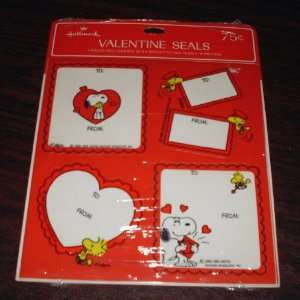   Snoopy VALENTINE Stickers / Seals  To AND From  for Gifts Toys