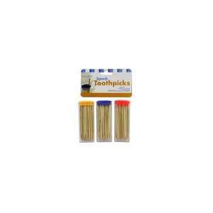 Travel size toothpick containers with toothpicks, pack of 3 (Wholesale 