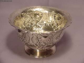 Large Antique Victorian English Silver Sugar Bowl  