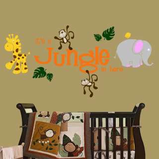   in here with Jungle Friends Wall Decal Nursery Kids Room Decor  