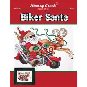 Biker Santa   Cross Stitch Pattern Arts, Crafts & Sewing