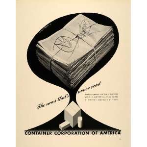  1939 Ad Container Corporation Corrugated Box Packaging 