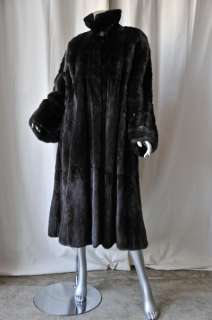 GIULIANA TESO+ Black Brown *RANCH MINK Fur* Coat Jacket 