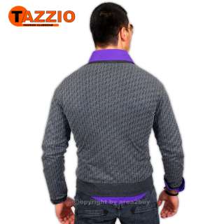 TAZZIO CARDIGAN + HEMD PARTY SET  PULLOVER GREY STYLE  