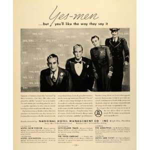  1935 Ad National Hotel Management Staff Men Ralph Hitz 