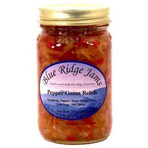 Blue Ridge Jams Pepper Onion Relish, Set of 3 (16 oz Jars)  