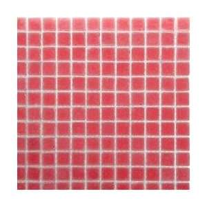  Red Tumbled Glass Squares Mosaic