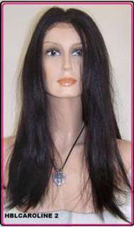Dark Brown Human Hair Blend Lace Front Wig Iron Safe Heat ok Kanekalon 