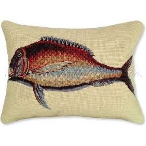  Mutton Fish Needlepoint Pillow