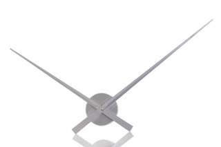 Riesige Design Wanduhr SIMPLE TIME Alu silber 80cm Uhr Uhren  