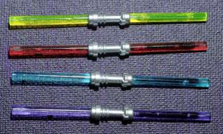 LEGO Star Wars 4 x Doppel Laser Schwert Metallic Silver  