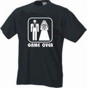 Hochzeit Game Over Fun T Shirt Junggesellenabschied  