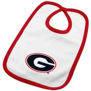   Georgia Bulldogs Infant White Team Logo Cotton Bib: Sports & Outdoors