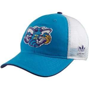  adidas New Orleans Hornets Creole Blue White Mesh Back 