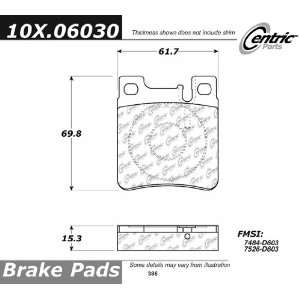  Centric Parts, 102.06030, CTek Brake Pads Automotive