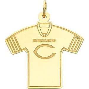   : 14K Gold NFL Chicago Bears Football Jersey Charm: Sports & Outdoors