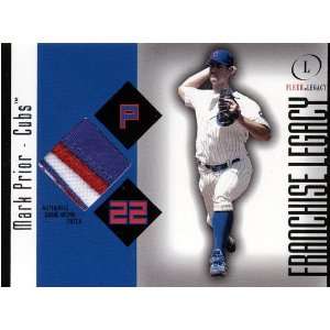   Fleer Legacy Mark Prior Jersey Patch Card #d 65/99