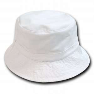 WHITE FISHING FISHERMANS POLO BUCKET HAT CAP HATS CAPS SIZE SMALL/MED 