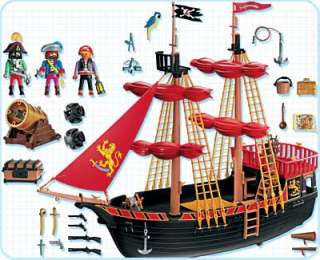 NEU Playmobil 4424 Piratenkaperschiff roter Kosar Galere Piraten 
