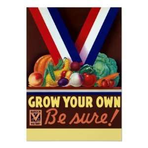  Victory Garden    Grow Your Own Poster