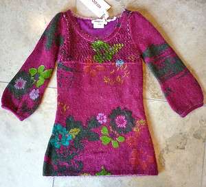 KENZO FRANCE NWT plum fuschia sweater dress tunic 102/4  