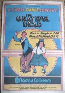 Grateful Dead   Vintage ORIGINAL 1973 Nassau Coliseum Swell Dance 