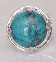 New LORI BONN $148 Round Turquoise ARUBA Ring 9 SALE  