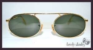 Vintage B&L RAY BAN Sunglasses Antique OVAL Gold Metal Arista USA 