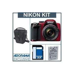  Nikon Coolpix P500 Digital Camera Kit   Red   with 4GB SD 