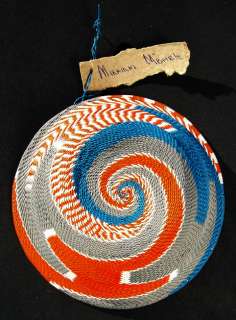 ZULU TELEPHONE WIRE SIGNED MIRRIAM MBHELE + SOUTH AFRICAN BASKET BOWL 
