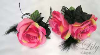   Bouquet Bride Groom Boutonniere Decoration Package Feather  
