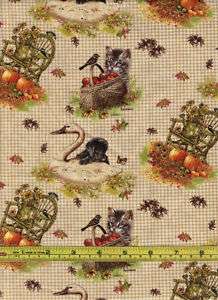 Autumn Harvest Friend Gingham Check Spectrix Fabric  