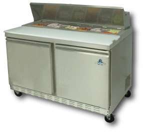 New 48 inch Refrigerated Sandwich Prep Table Two door  
