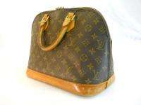 USED Louis Vuitton Alma Monogram Handbag M51130 100% Auth Free 