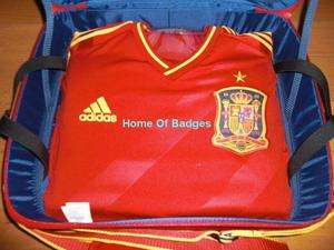 SPAIN FEF EURO 2012 HOME SOCCER FOOTBALL SHIRT AUTHENTIC TECHFIT BAG 