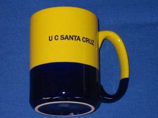 NEW UC Santa Cruz College Coffee Mug Cup Blue & Yellow University CA 
