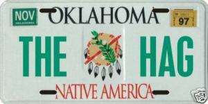 Merle Haggard The Hag Oklahoma souvenir License plate  