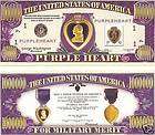 Purple Heart Military $Million Dollar$ Novelty Bill