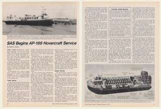 1984 SAS AP 188 Hovercraft Service 2 Page Article  