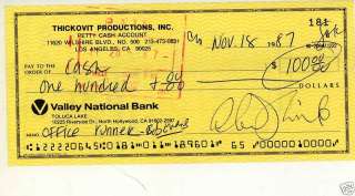 ACTOR ALAN THICKE SIGNED CHECK (GROWING PAINS STAR)  