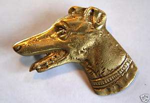 Greyhound Lurcher Whippet Bronze Pin Badge Metal Dog  