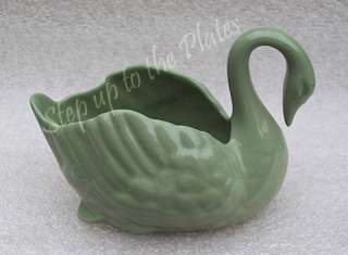   China Vintage Celadon Green Blue Mark Paddle Foot Swan Minty  