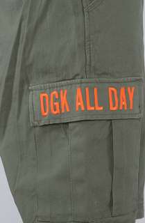 DGK The Fat Tip Cargo Shorts in Army  Karmaloop   Global Concrete 