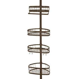 interDesign York Tension Pole Shower Caddy in Bronze 42671 at The Home 