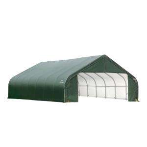 ShelterLogic 26 ft. x 32 ft. x 16 ft. Green Cover Peak Style Shelter 