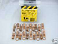 20PK 4GAUGE UNPLATED COPPER BATTERY TERMINAL CABLE WIRE LUGS 4GA LUG 3 