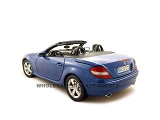 Brand new 118 scale diecast car model of 2004 Mercedes SLK Blue 