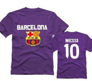 FC Barcelona MESSI #10 Soccer Jersey Short Sleeved T Shirts M XXL 